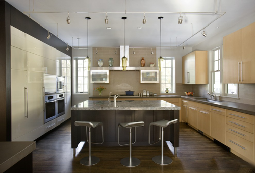 開放式廚房餐臺(tái)效果圖