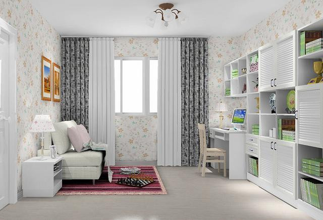 韓式風格書房裝修設計效果圖