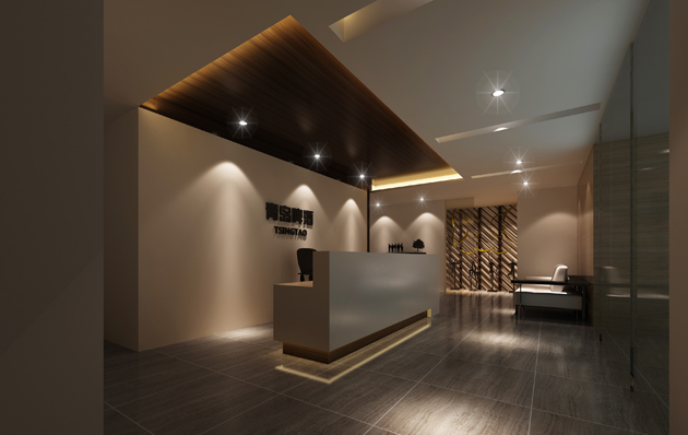 辦公室前臺接待區域效果圖