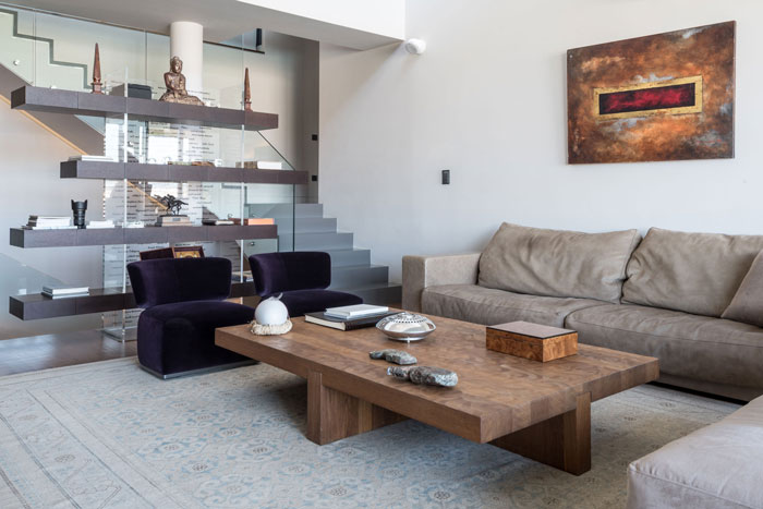 藝術系別墅室內走廊區域軟裝裝修設計案例效果圖