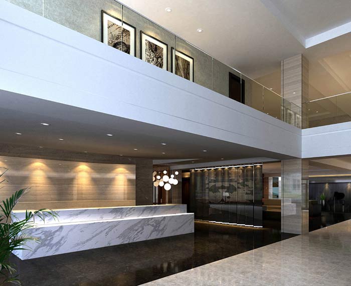 環崗私人會所前臺裝修設計案例效果圖