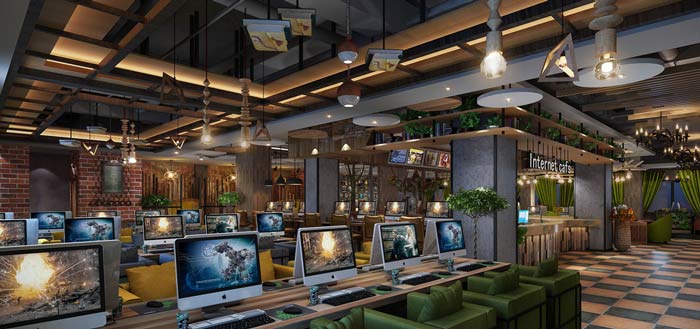 網咖裝修設計效果圖