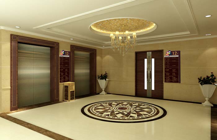 大慶市婦女兒童醫院電梯間裝修設計案例效果圖