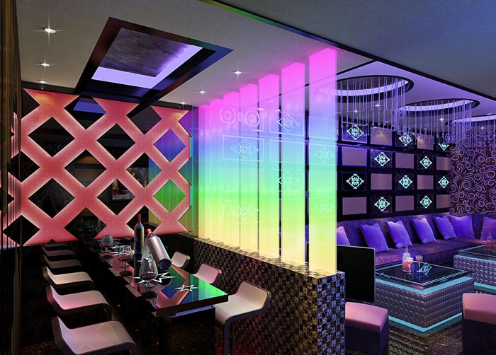 番禺富華國際KTV慢搖吧裝修設(shè)計(jì)案例效果圖