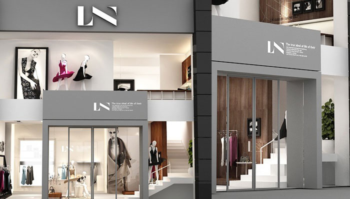 意大利女裝專賣(mài)店裝修設(shè)計(jì)案例效果圖