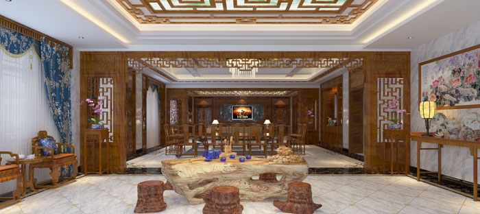 私人收藏會所大廳裝修設(shè)計(jì)案例效果圖