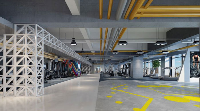 1700平方健身會(huì)所裝修設(shè)計(jì)案例