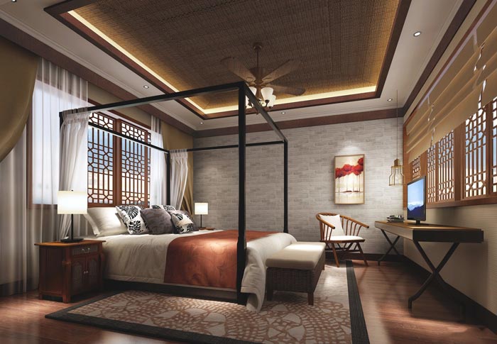 古城假日酒店B類客房裝修設計案例效果圖