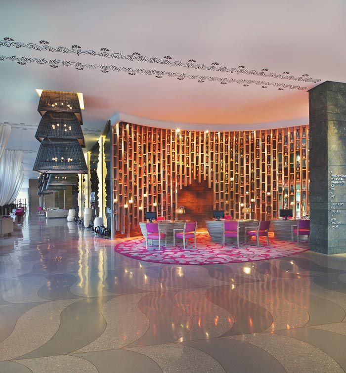 度假村酒店前臺裝修設計案例效果圖