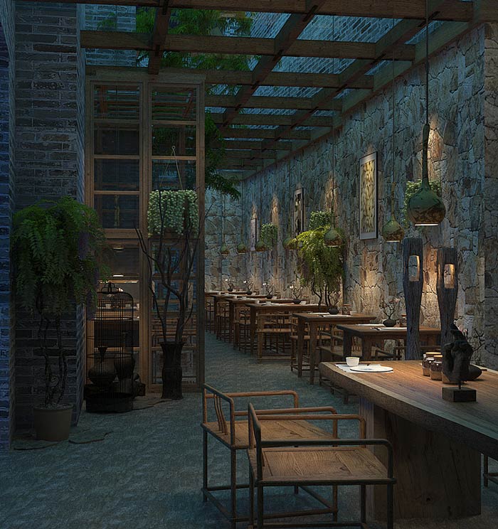 主題餐廳餐區裝修設計效果圖