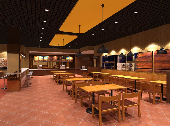 快餐店裝修設計效果圖