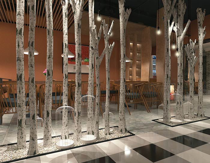 私房菜餐廳鳥籠裝修設計效果圖