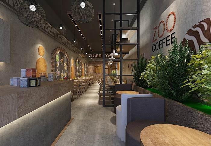 面館進門區裝修設計效果圖