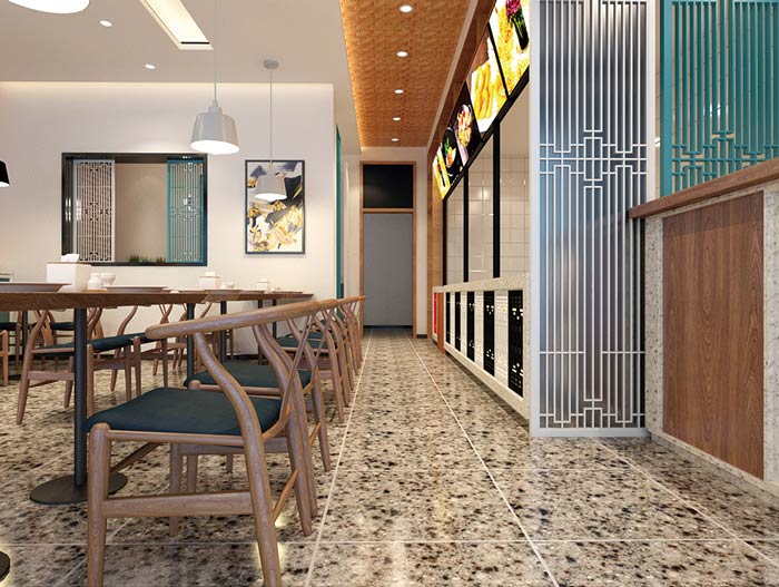 燜面館進門區裝修設計效果圖