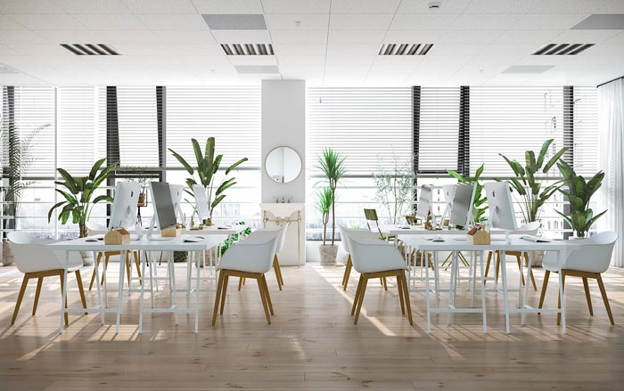 北歐風格辦公室辦公區裝修設計案例效果圖