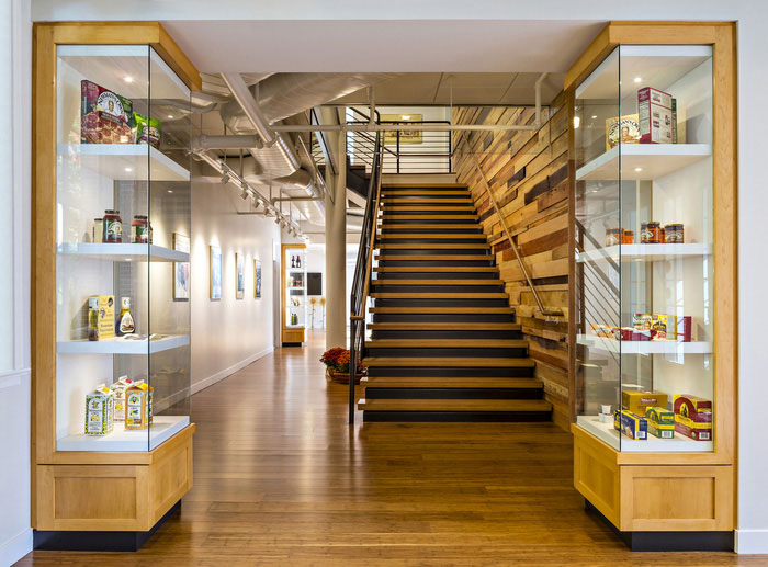 食品貿易公司辦公室展示柜裝修設計實景圖