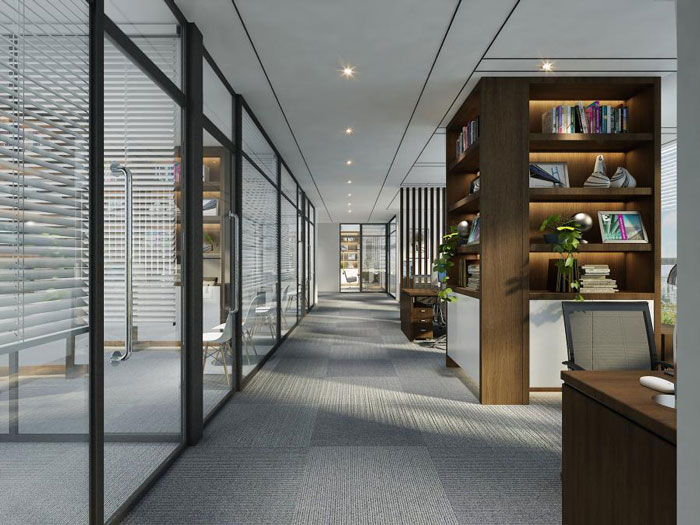 杭州良渚辦公室辦公區(qū)裝修設計效果圖