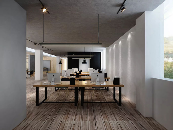 loft風(fēng)格辦公室辦公區(qū)裝修設(shè)計效果圖