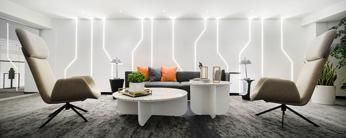 智慧辦公室接待區(qū)裝修設計效果圖