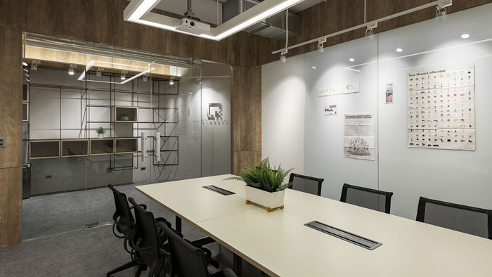 科技公司辦公室接待、會(huì)議區(qū)裝修設(shè)計(jì)效果圖