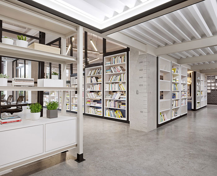 家居公司辦公室閱讀區(qū)裝修設計效果圖