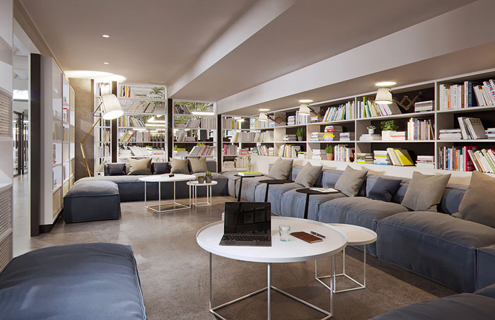 家居公司辦公室閱讀室裝修設計效果圖