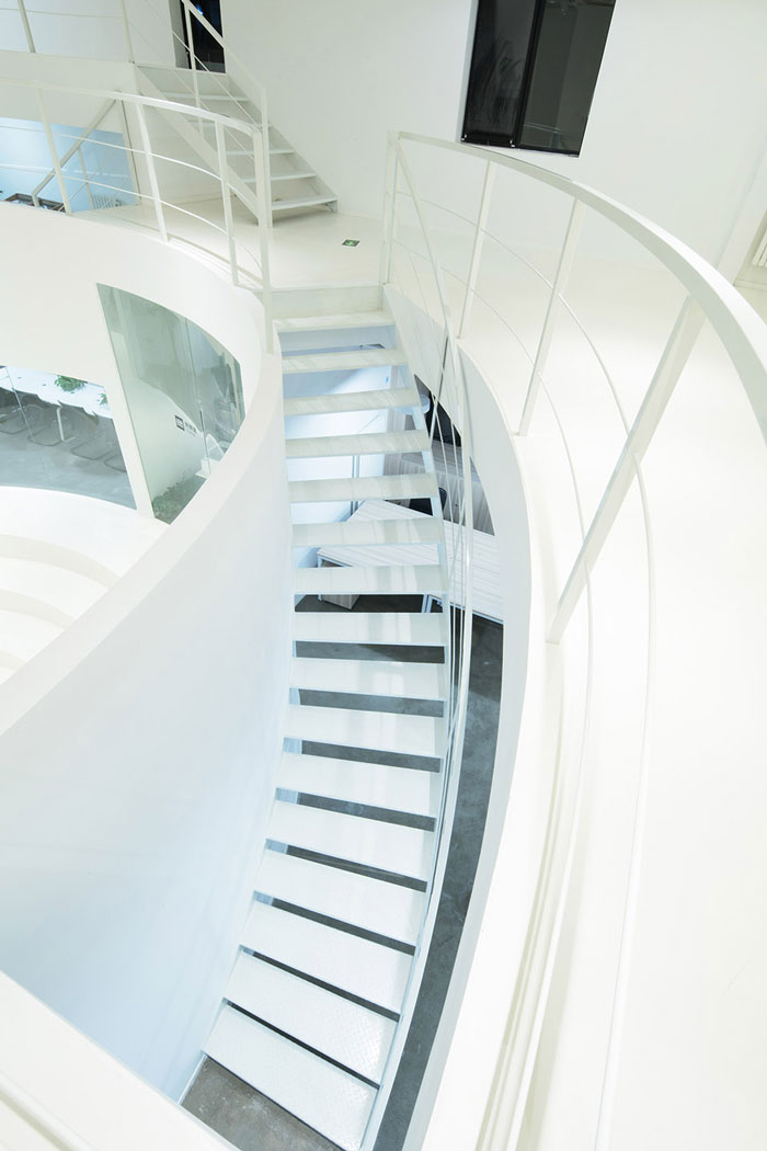 電影影視工作室環形樓梯裝修設計效果圖