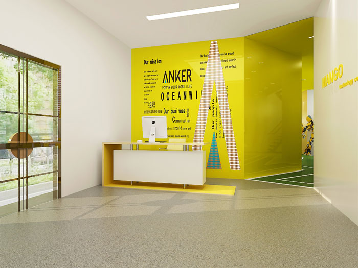 時(shí)尚創(chuàng)意辦公室前臺(tái)裝修設(shè)計(jì)效果圖