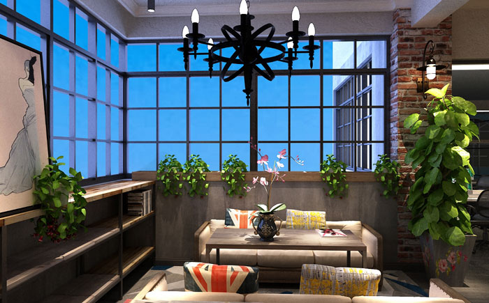 服飾公司辦公室辦公區裝修設計效果圖