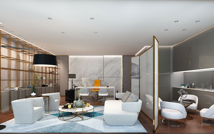 集團總經理辦公室裝修設計效果圖