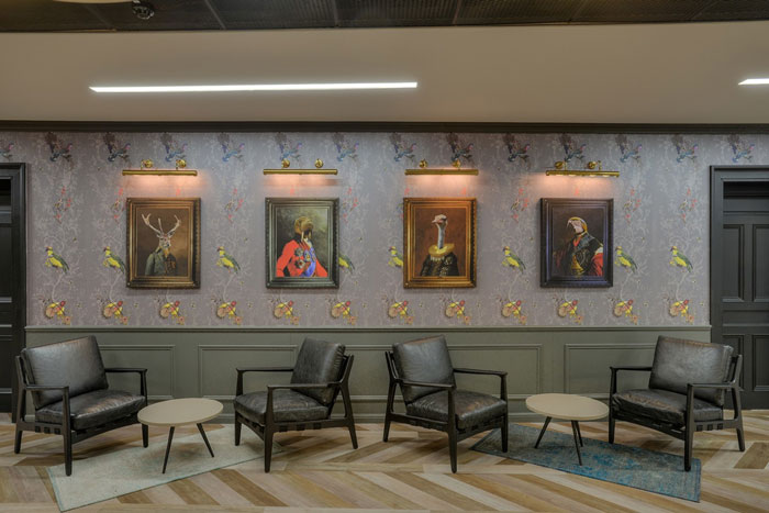 旅游服務公司辦公室交流區裝修設計效果圖