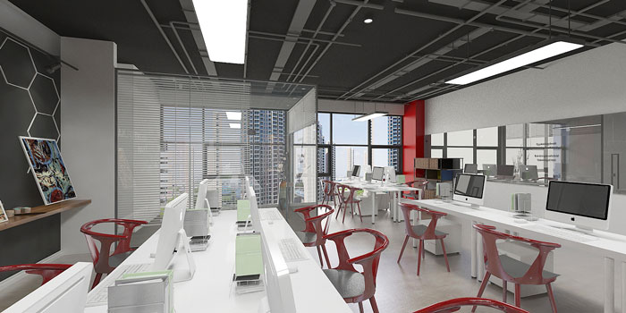 新辦公室辦公區裝修設計效果圖