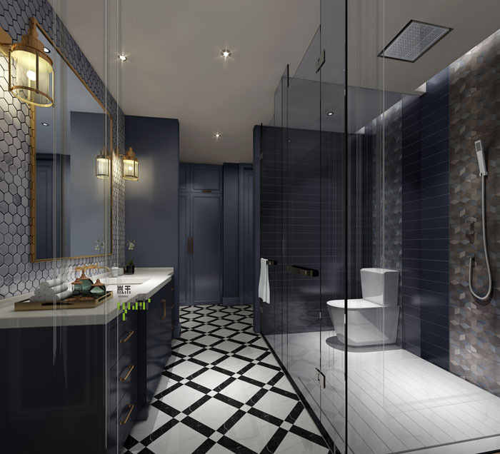 愛情酒店客房洗手間裝修設計效果圖