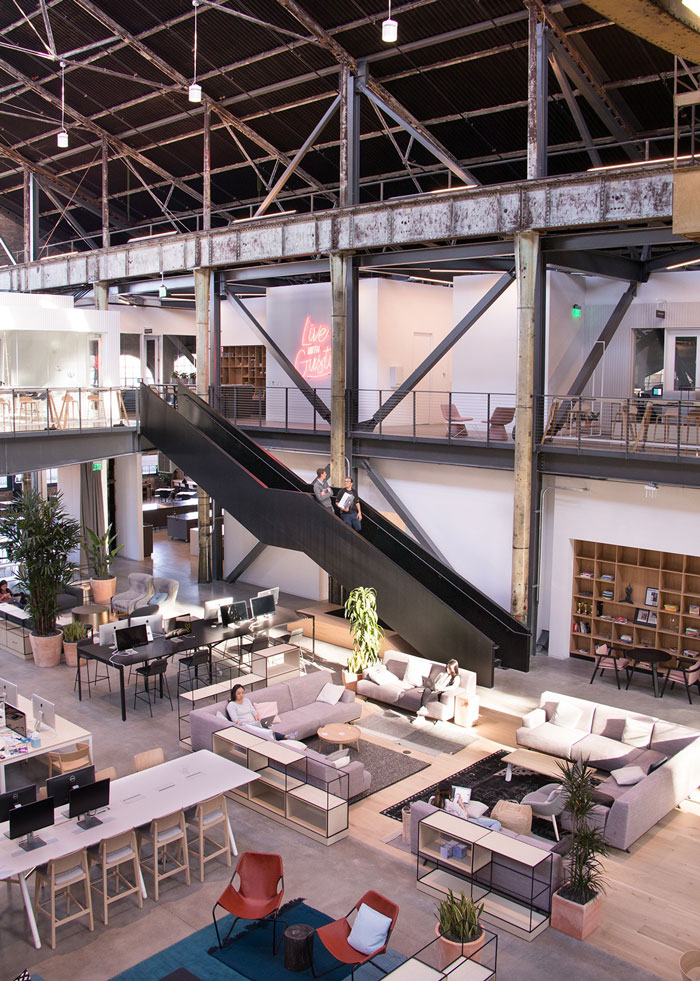 工廠辦公樓接待區裝修設計效果圖