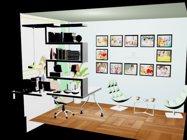 8平米辦公空間細節平面圖