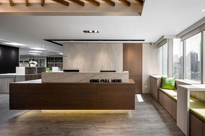 杭州富陽辦公樓前臺(tái)接待裝修設(shè)計(jì)效果圖