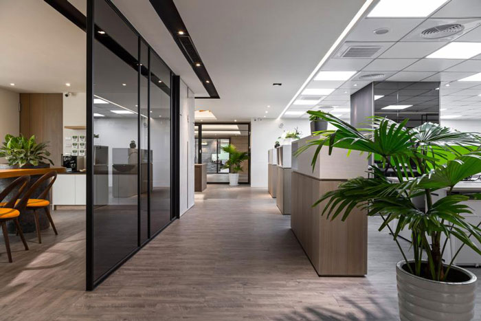杭州富陽辦公樓過道裝修設(shè)計(jì)效果圖