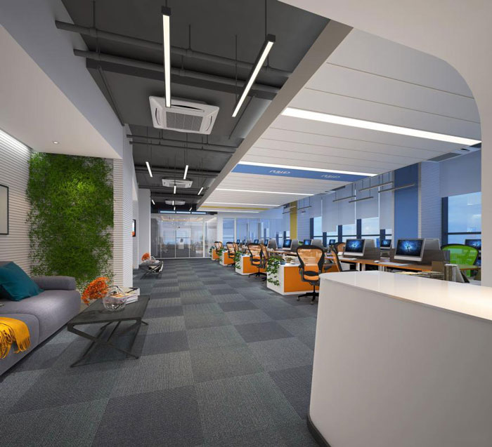 現(xiàn)代風(fēng)格辦公室辦公區(qū)裝修設(shè)計(jì)效果圖