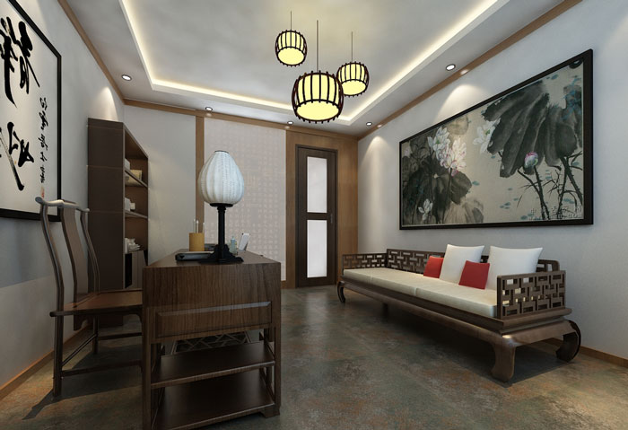 中醫(yī)館館長辦公室裝修設計效果圖