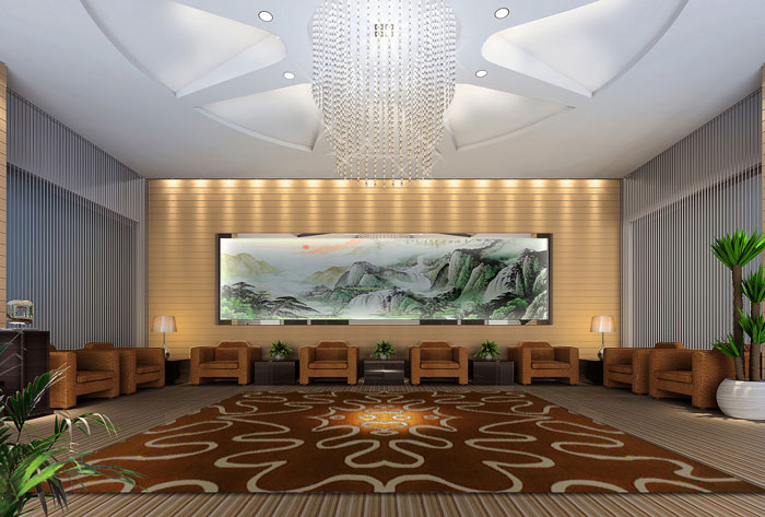 獨棟辦公樓辦公室接待區裝修設計效果圖