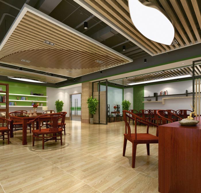 古典中式辦公室辦公區裝修效果圖