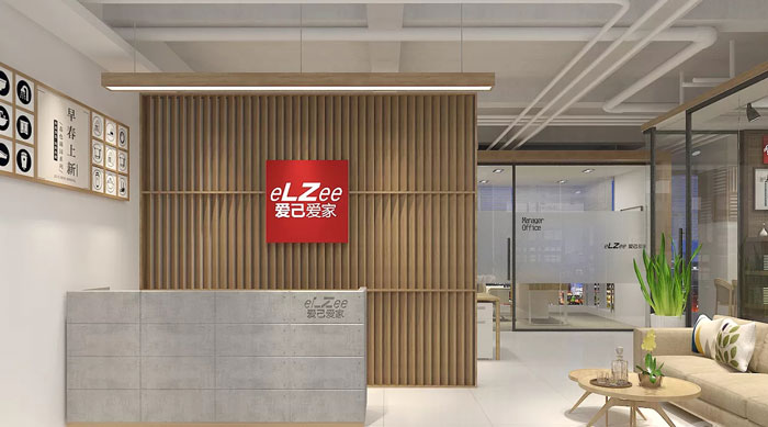 日式辦公室前臺裝修設計效果圖