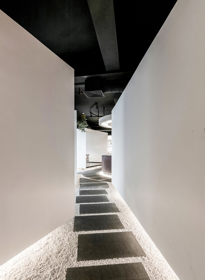 禪意辦公會所走廊裝修效果圖