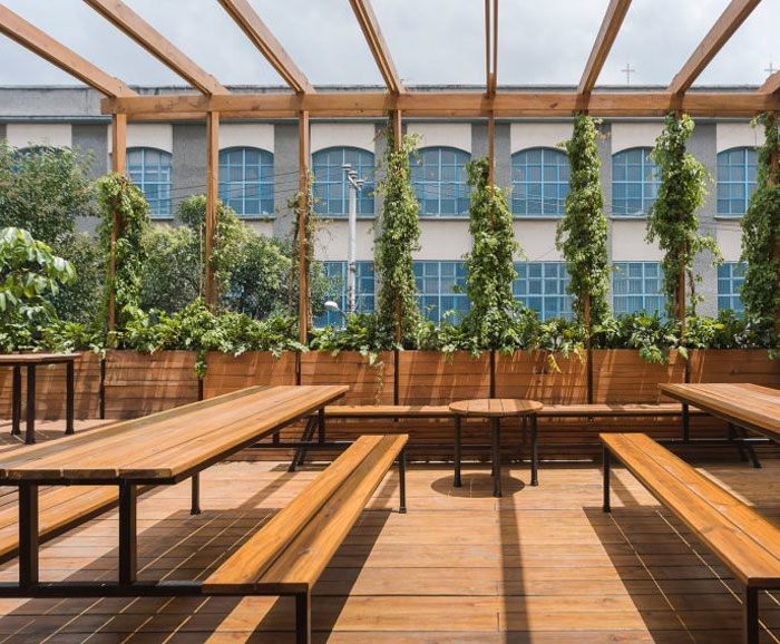 工廠(chǎng)辦公室天臺(tái)改造裝修設(shè)計(jì)效果圖