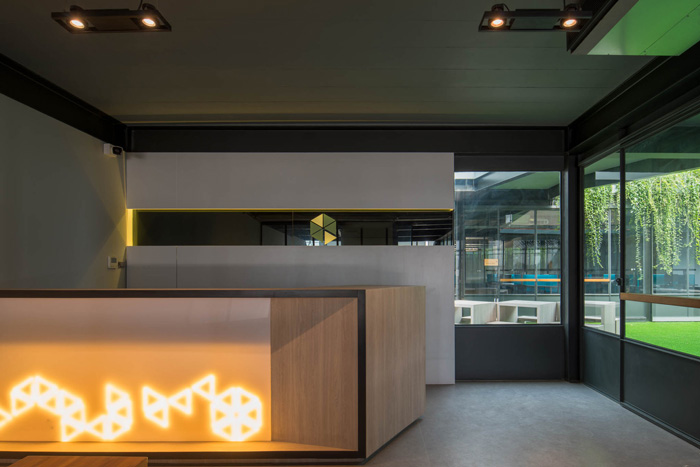 廠房寫字樓前臺裝修設計方案效果圖