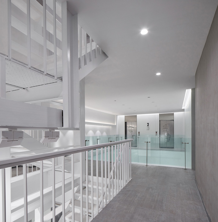 科技辦公樓格式塔樓梯裝修設計效果圖