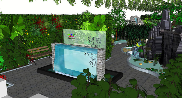 生態餐廳進門區效果圖