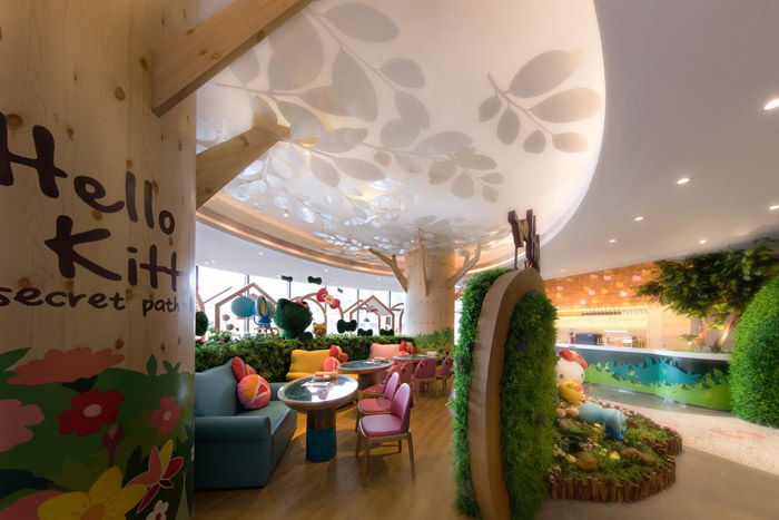 kt貓主題餐廳接待區裝修設計效果圖