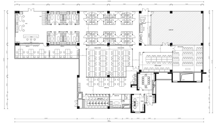 教育學校辦公室裝修設計平面圖