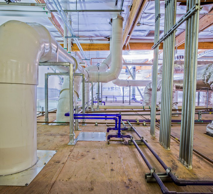 潔凈廠房頂部管道裝修設計效果圖